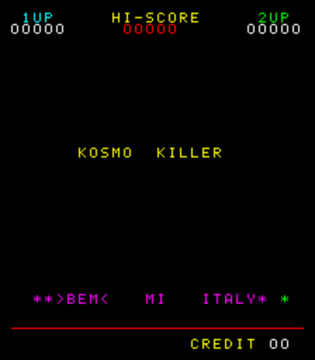 Kosmo Killer Title Screen